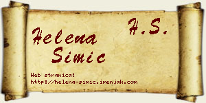 Helena Simić vizit kartica